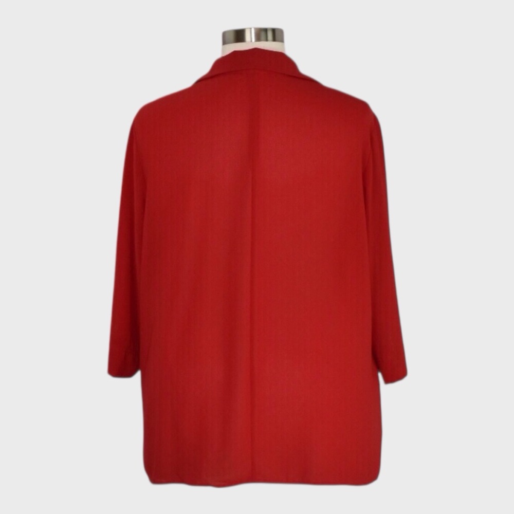 Avenue Red Button Front Blouse - image 3